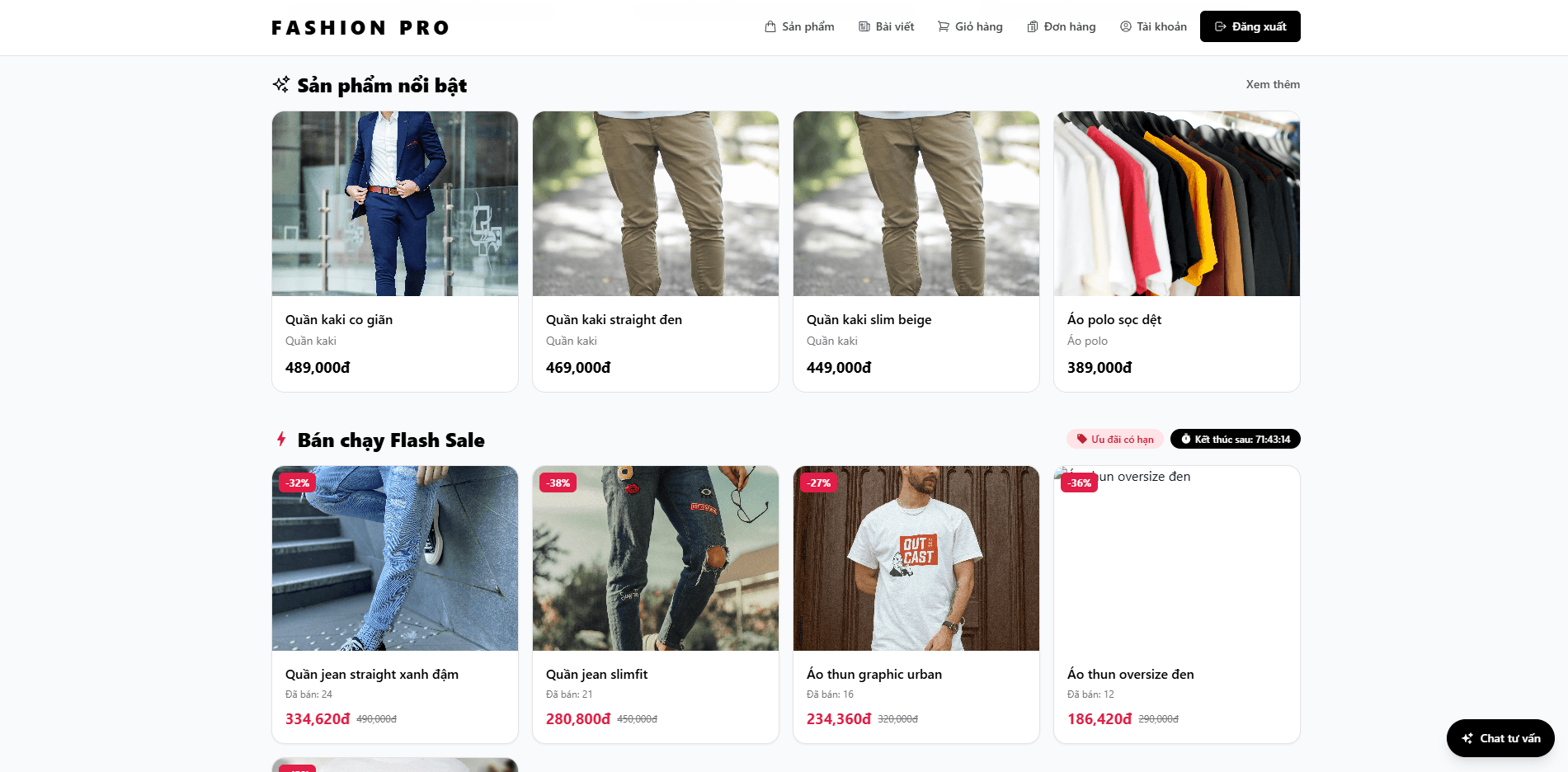 Đồ án website bán quần áo thời trang tích hợp Chatbot AI và thanh toán VNPay thumbnail 2
