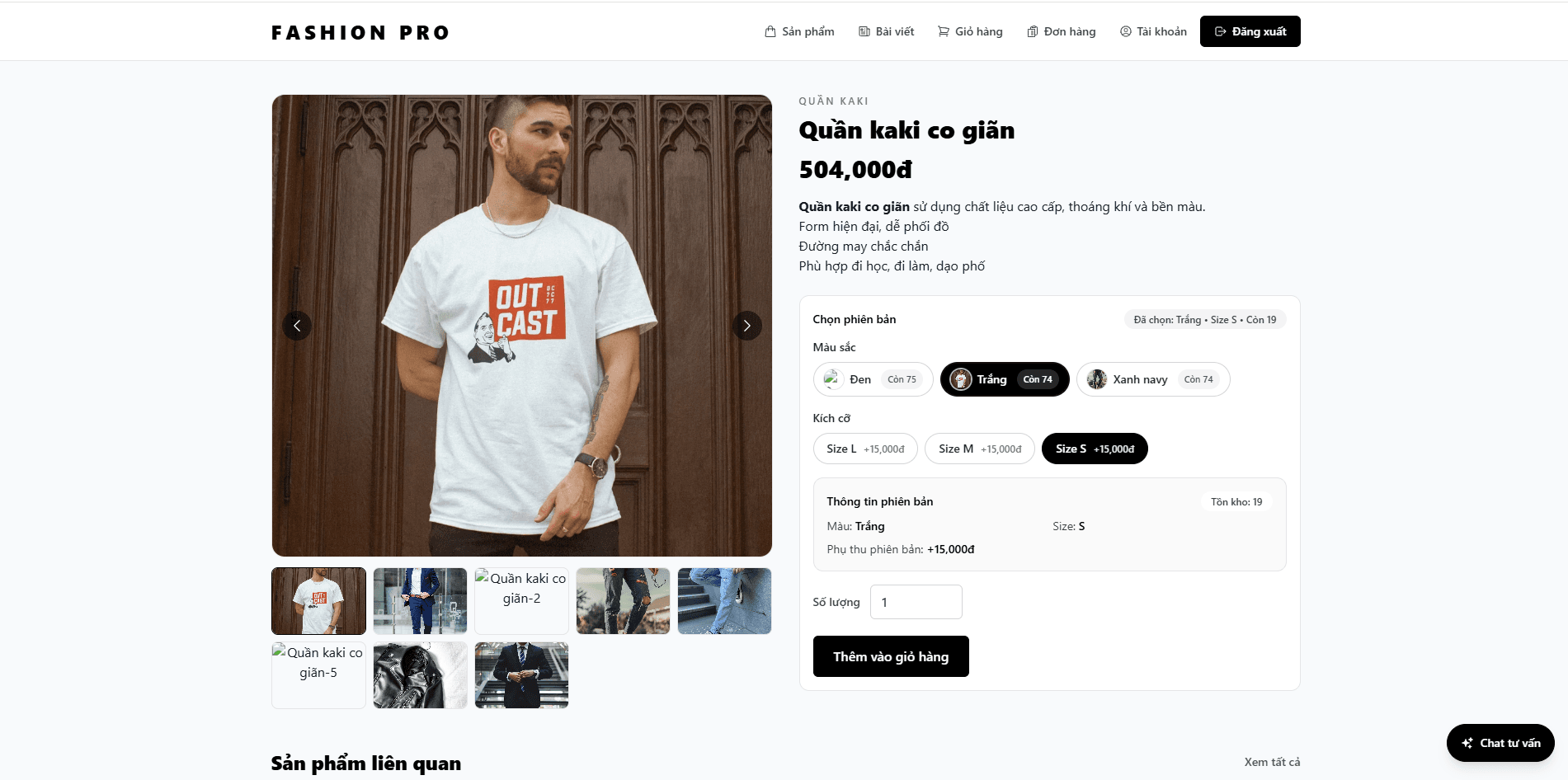 Đồ án website bán quần áo thời trang tích hợp Chatbot AI và thanh toán VNPay thumbnail 3