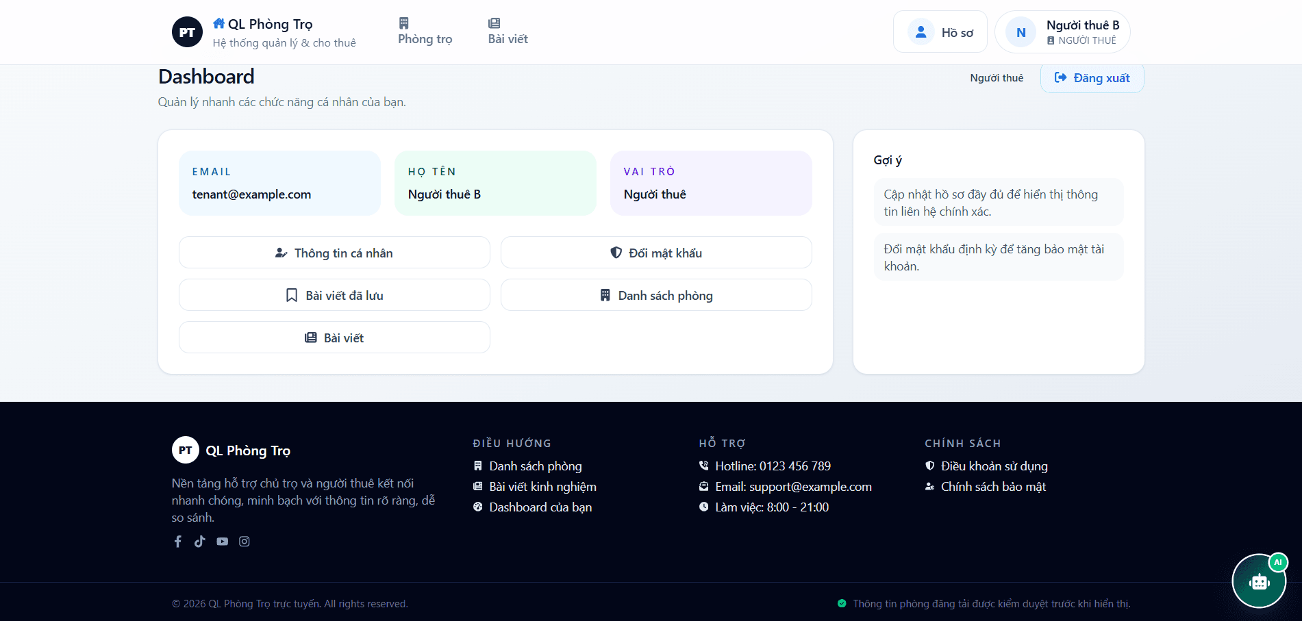 Website Quản Lý Phòng Trọ Tích Hợp AI Tư Vấn Và Cổng Thanh Toán VNPay thumbnail 8