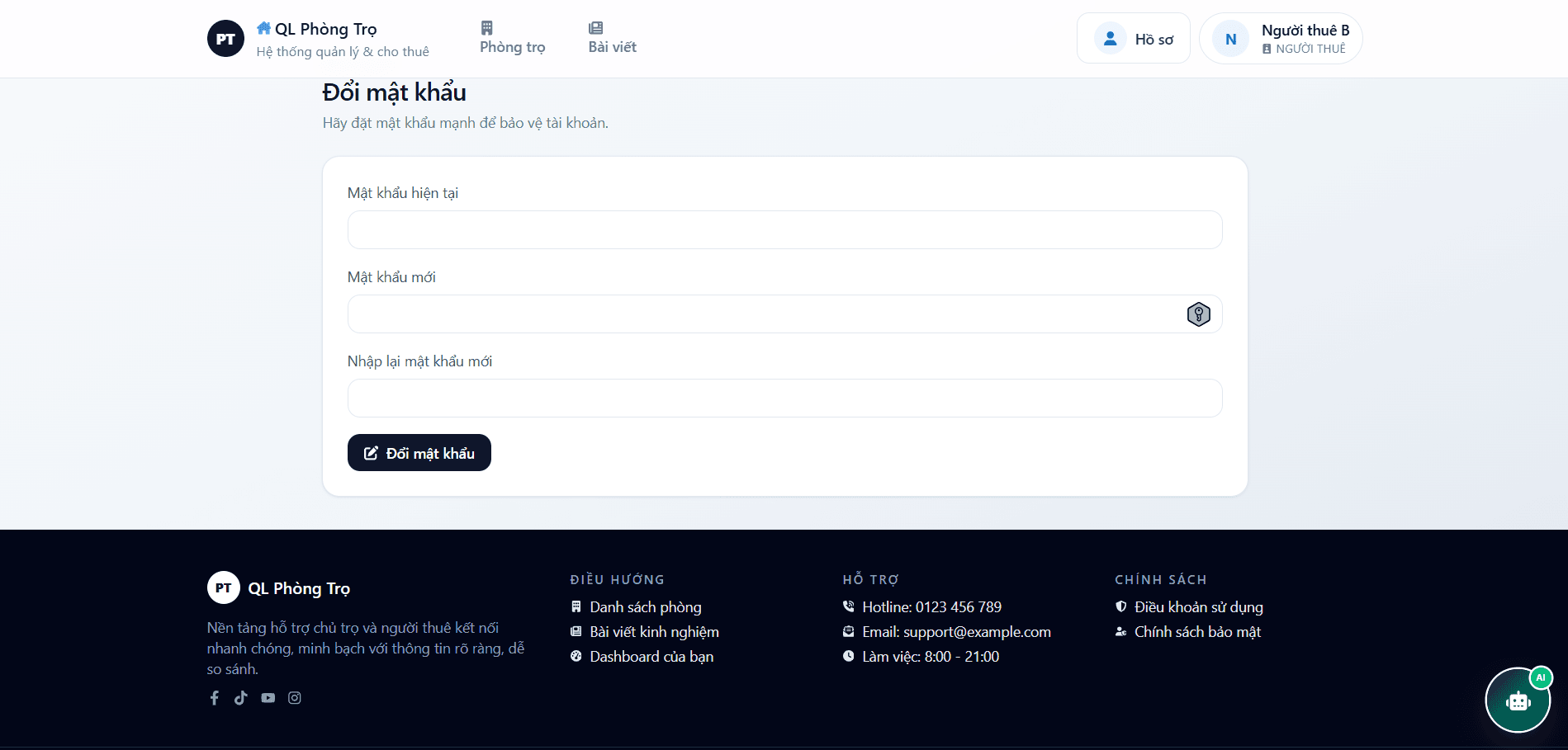 Website Quản Lý Phòng Trọ Tích Hợp AI Tư Vấn Và Cổng Thanh Toán VNPay thumbnail 9